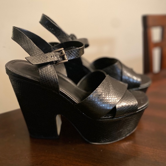 Michael Kors Snakeskin Platform Sandals - Picture 3 of 5